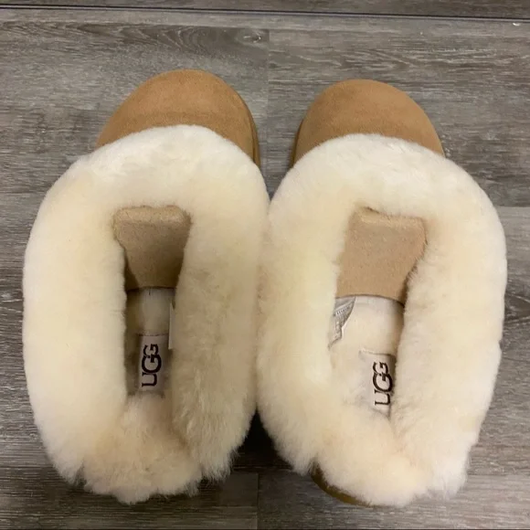 UGG | Cluggette Fur Lined Slippers In Chestnut NEW In Box - Picture 9 of 12